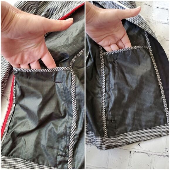 🔺️Izod PerformX Black & White Checkered Windbreaker Jacket Small - Picture 11 of 15